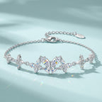 Mixed Cut Moissanite Adjustable Bracelet — product and styling view