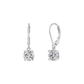 Round Solitaire Moissanite Leverback Earrings — product and styling view