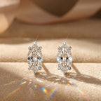 Marquise Cut Moissanite Stud Earrings — product and styling view