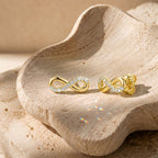 Infinity Moissanite Stud Earrings — product and styling view