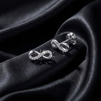 Infinity Moissanite Stud Earrings — product and styling view