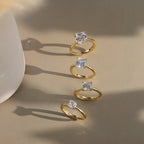 Asscher Cut Moissanite Adjustable Ring — product and styling view