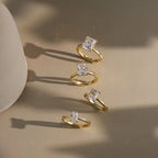 Radiant Cut Moissanite Adjustable Ring — product and styling view