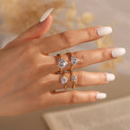 Heart Cut Moissanite Adjustable Ring — product and styling view