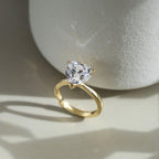 Heart Cut Moissanite Adjustable Ring — product and styling view