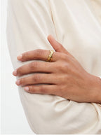 Textured Crossover Adjustable Ring Stackable Rings