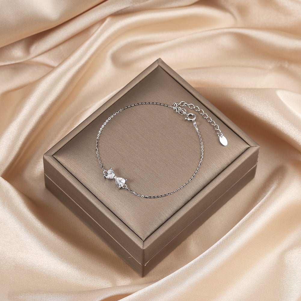 Sparkling Bow Chain Bracelet - Starlight Jewelry