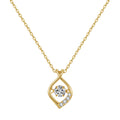 Twist Teardrop Moissanite Pendant Necklace in Gold