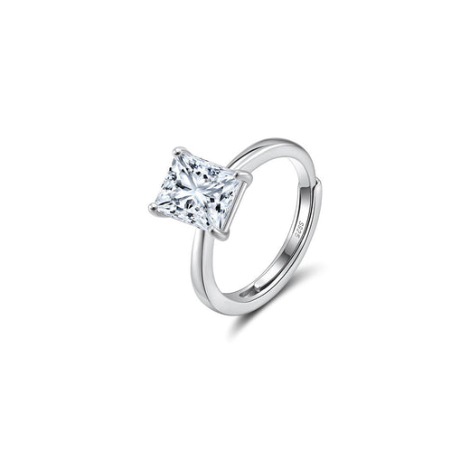 Radiant Cut Moissanite Adjustable Ring