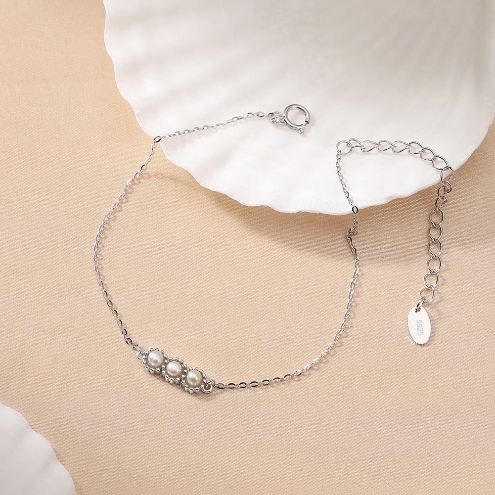 Triple Pearl Chain Bracelet - Starlight Jewelry