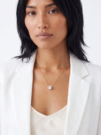 Four Prong Round Moissanite Solitaire Necklace
