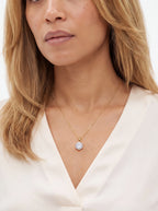 Six Prong Round Moissanite Solitaire Necklace