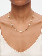 Geometric Bead Pearl Necklace Pendant Necklaces