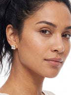 Asscher Cut Moissanite Stud Earrings